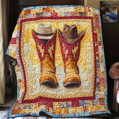 Fire Cowboy WY1502038CL Quilt Blanket