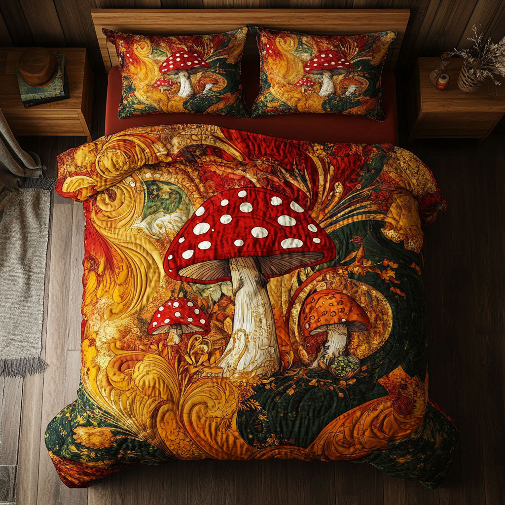 Magic Mushroom In Forest WY2301016CL Duvet Cover Set