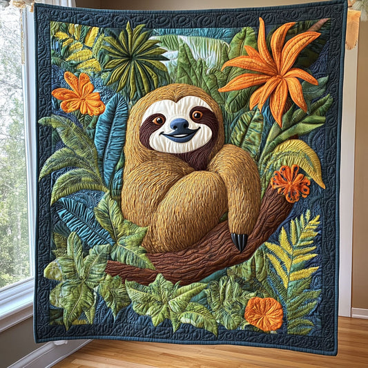 Sloth Smile CP2008024CL Quilt Blanket