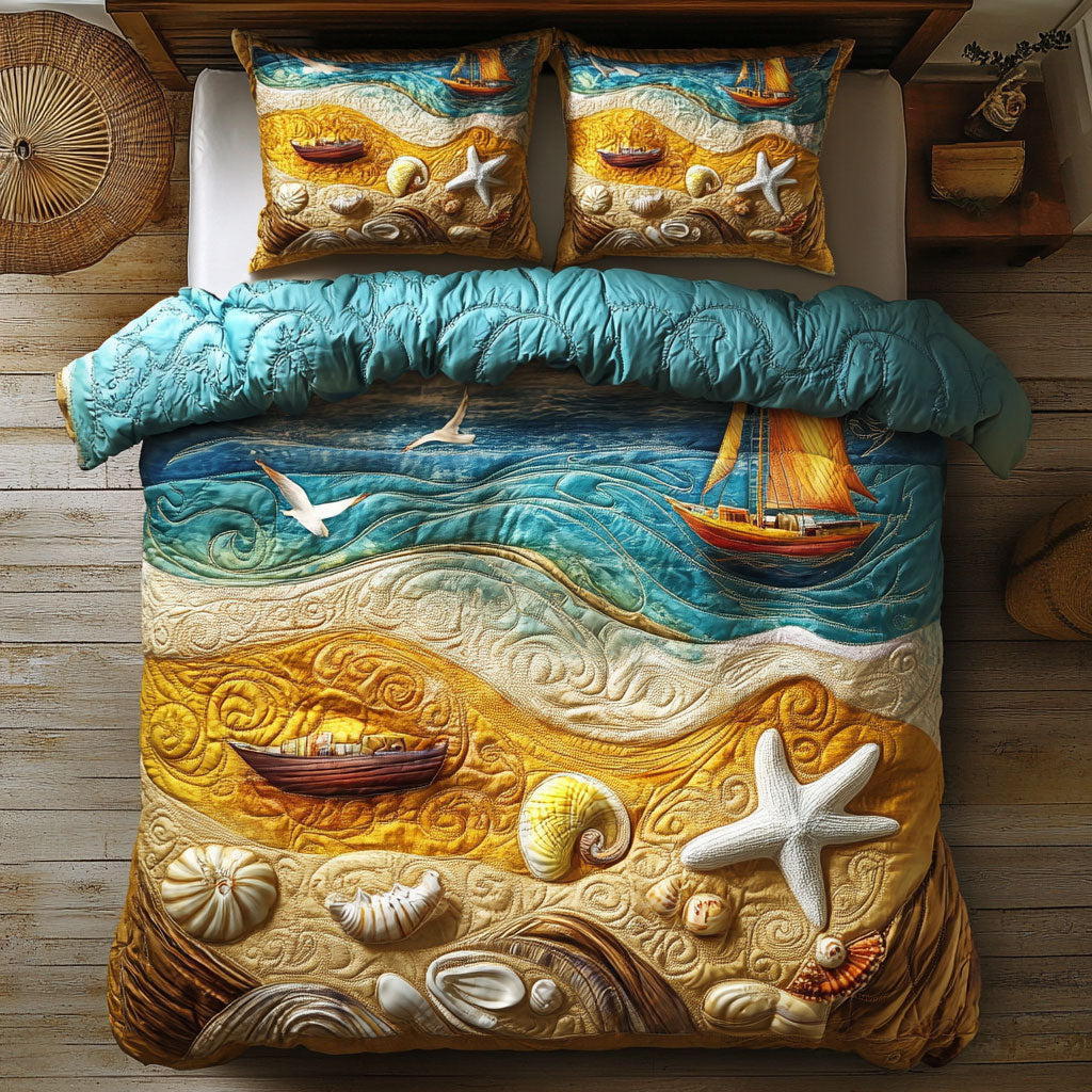 Beach WY1302060CL Quilted Bedding Set