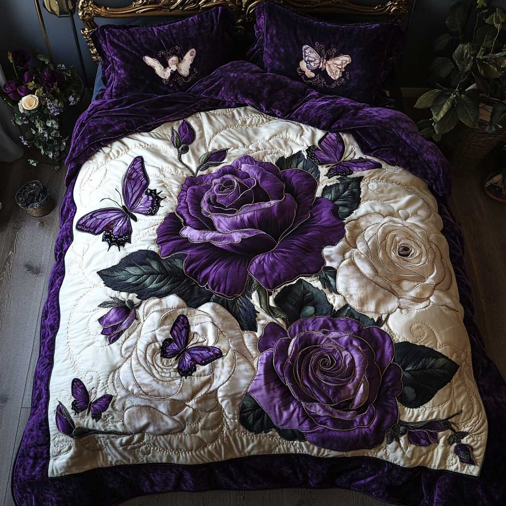 Mysterious Butterfly Garden WP0302011CL Quilted Bedding Set