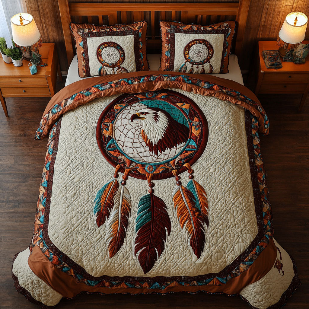 Native Dreamcatcher Eagle WJ1802028CL Quilted Bedding Set