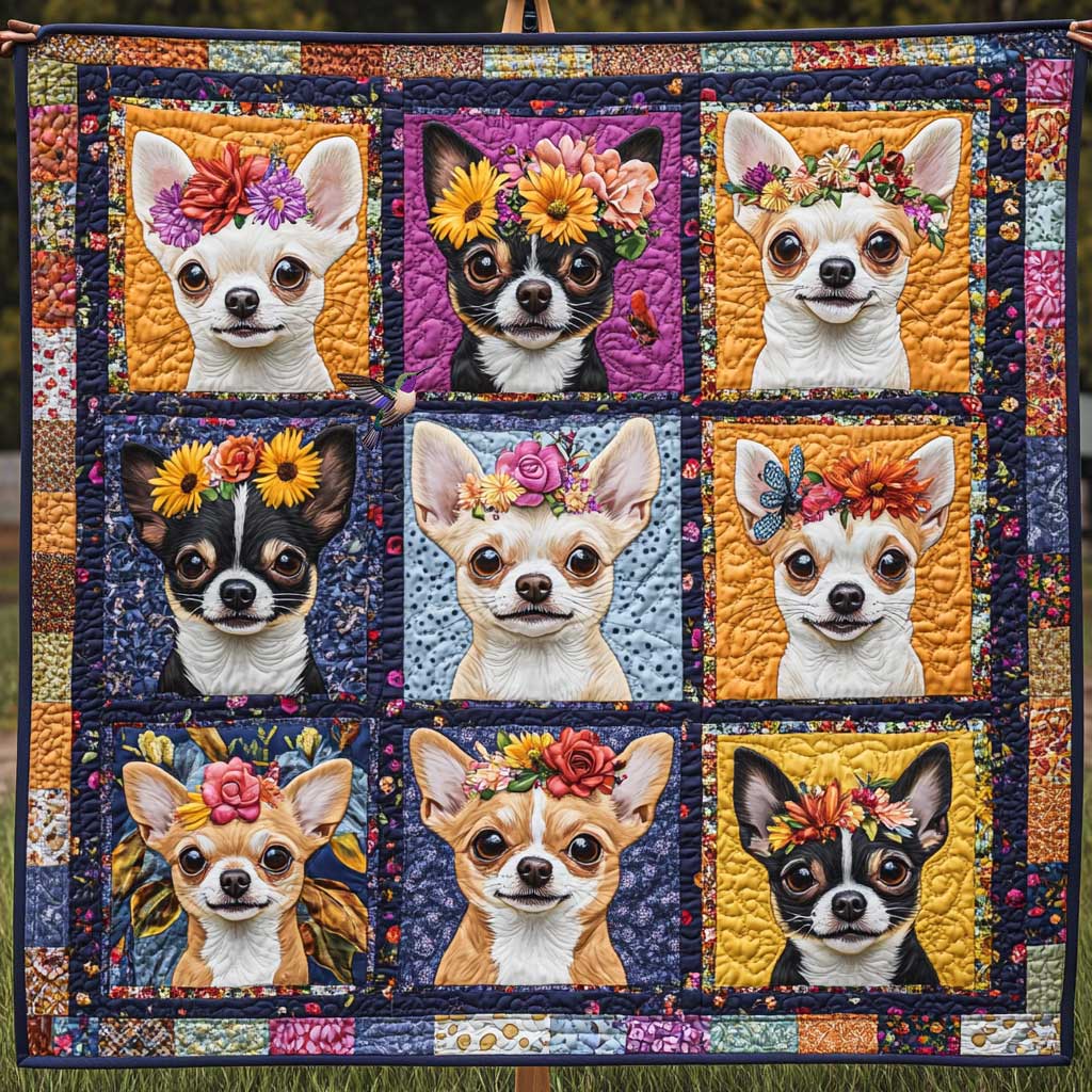 Chihuahua's Garden Princess WN0810020CL Quilt Blanket