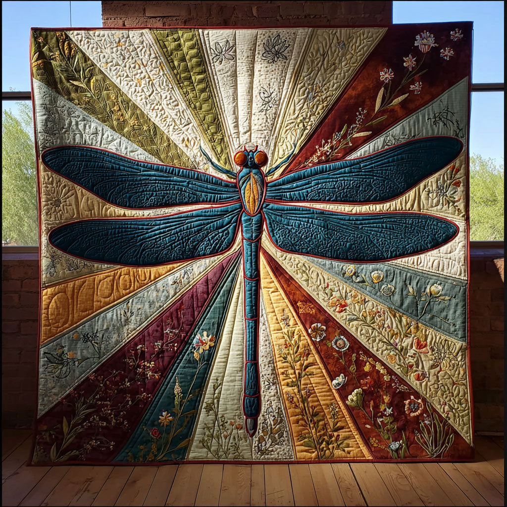 Graceful Dragonfly CW0609035CL Quilt Blanket