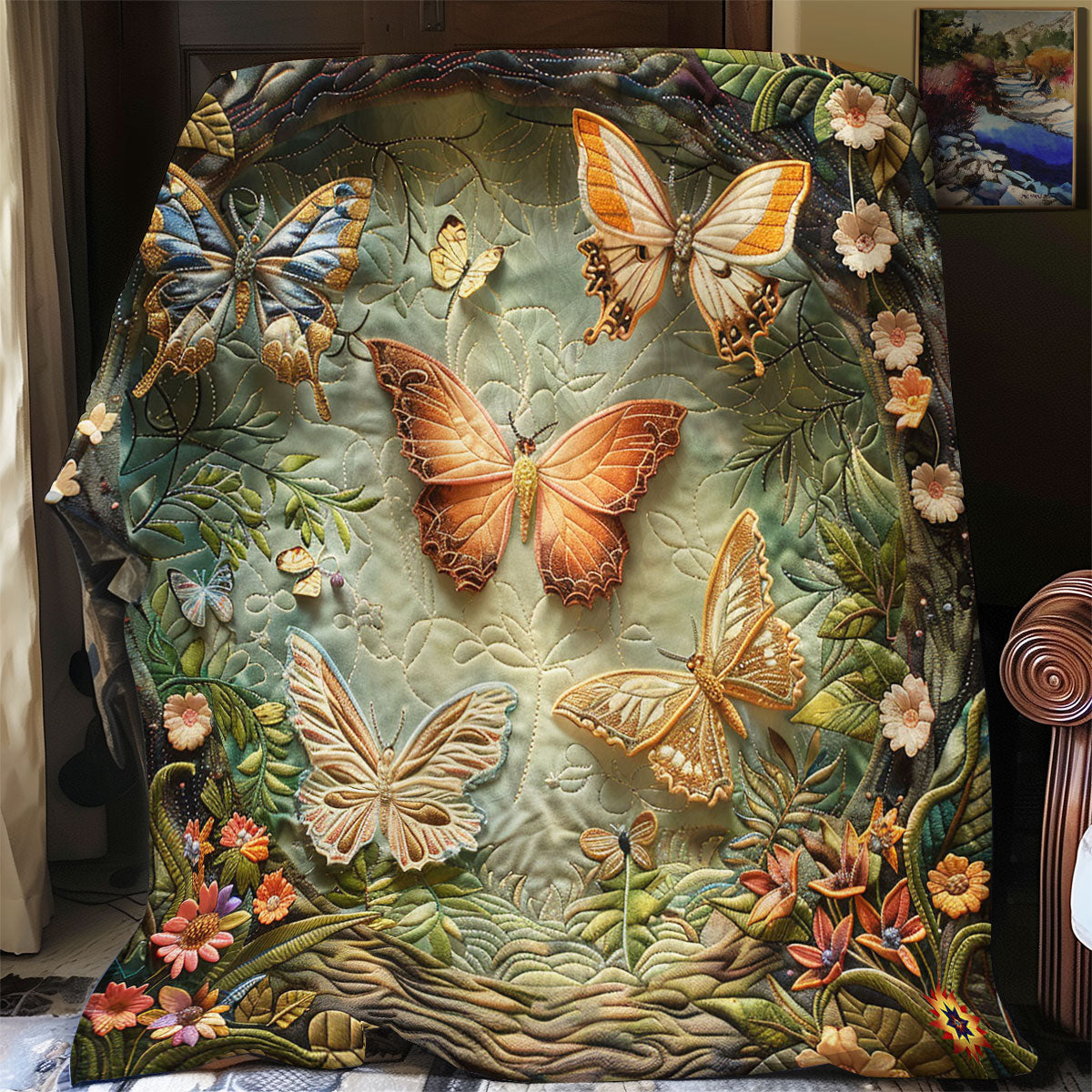 Enchanted Butterfly Forest WJ1112020CL Quilt Blanket