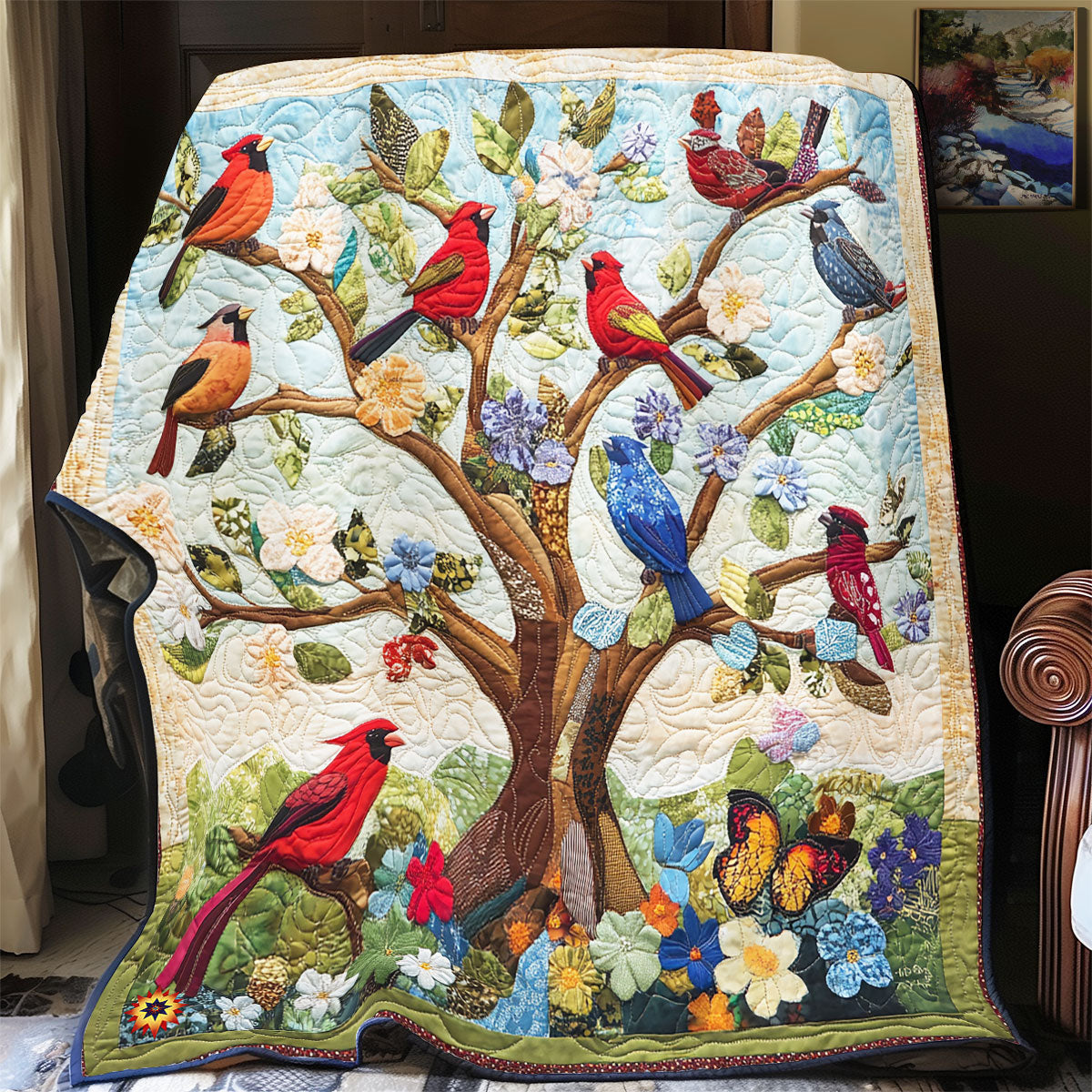 Joyful Bird  WX2612041CL Quilt Blanket