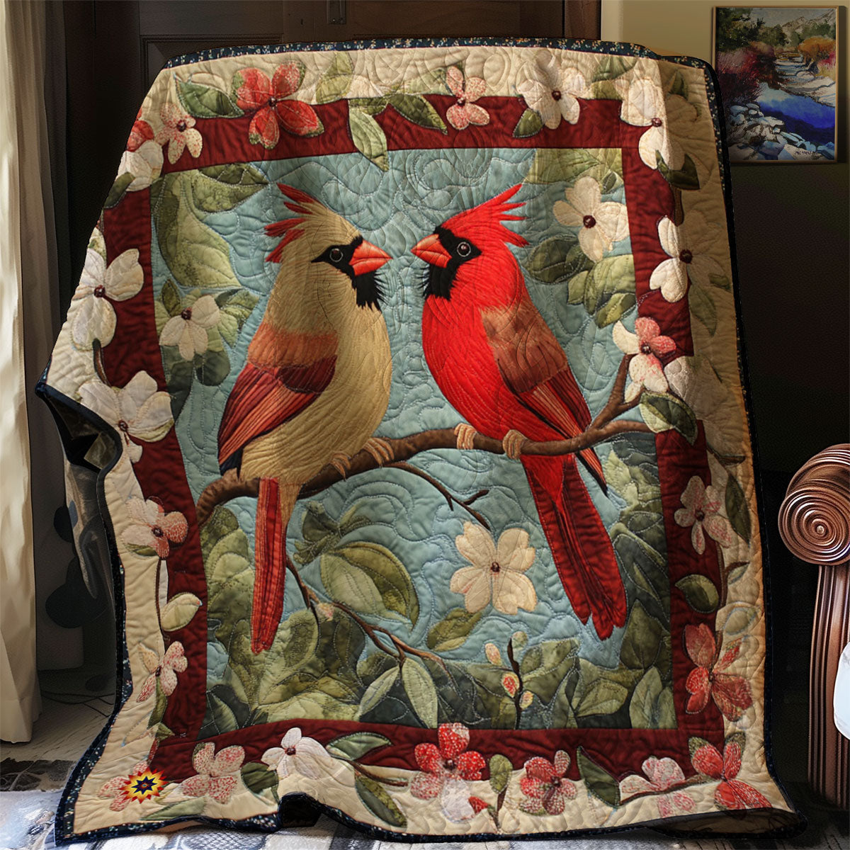 Cardinal Symphony WJ2612006CL Quilt Blanket