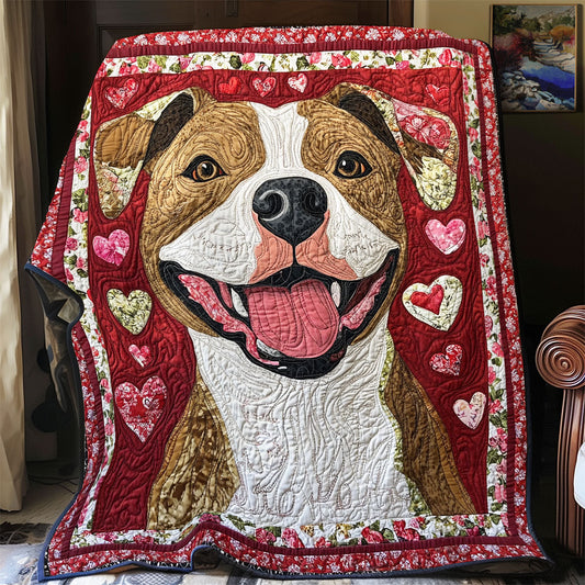 Pitbull Valentine WX0901043CL Quilt Blanket