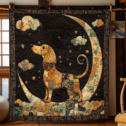 Moonlit Dachshund WN0601038CL Quilt Blanket