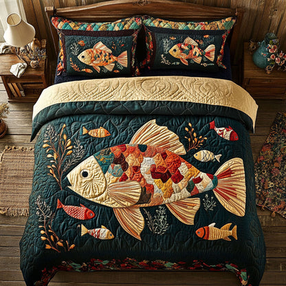 Midnight Tide WJ1403042CL Quilted Bedding Set