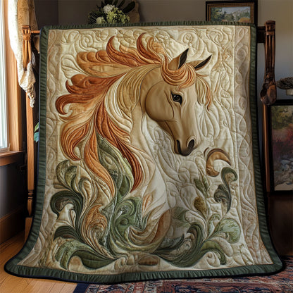 Abstract Horse WY1001100CL Quilt Blanket