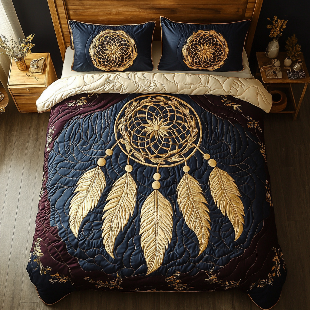 Native Dreamcatcher XR1202001CL Quilted Bedding Set