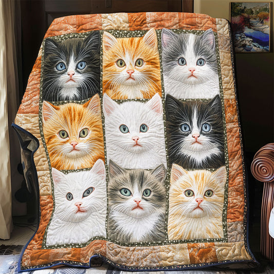 Adorable Cat WX0301002CL Quilt Blanket