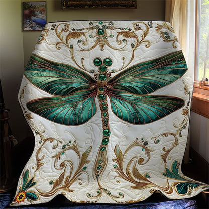 Royal Green Dragonfly WY0312049CL Quilt Blanket