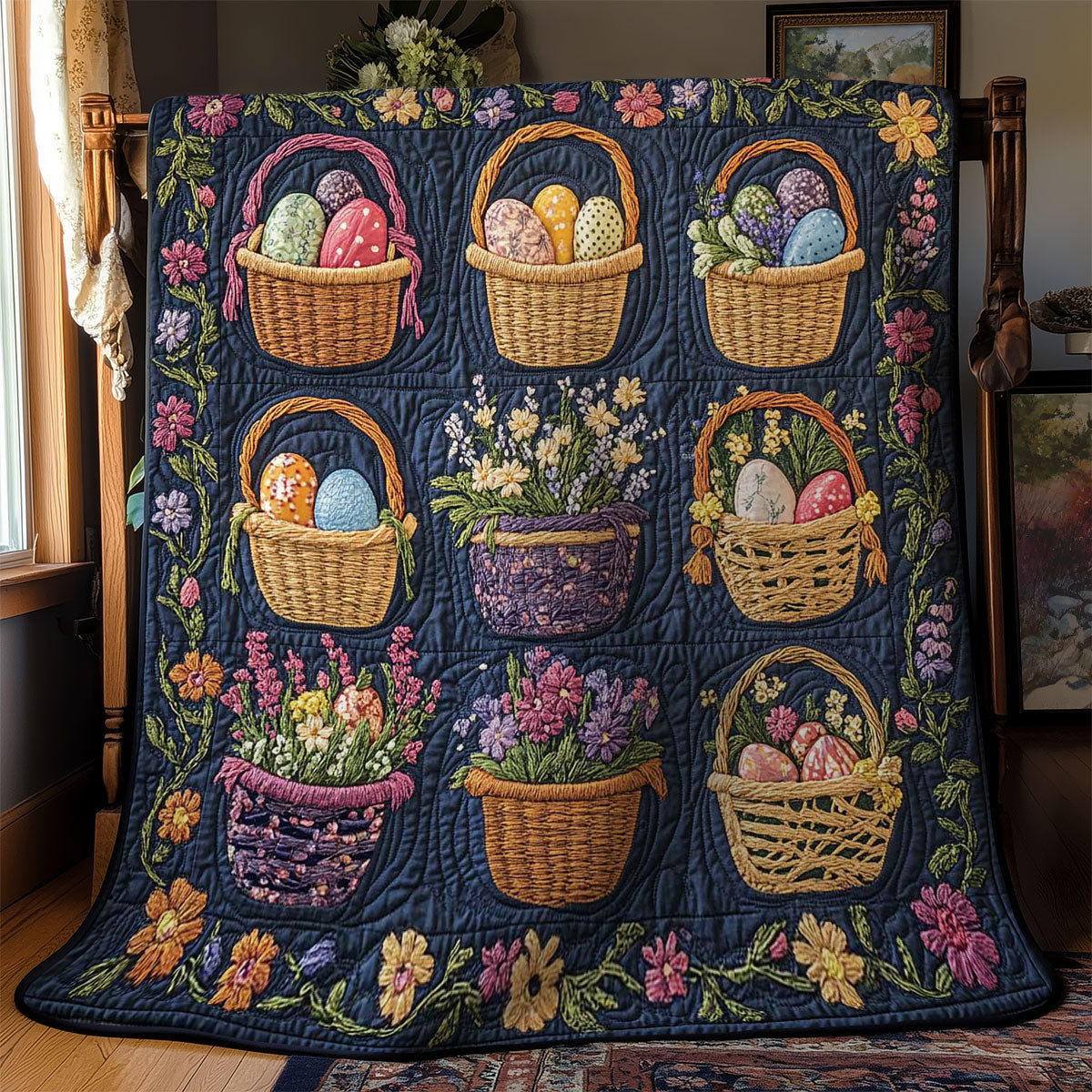 Basketful Of Easter Love WN1501016CL Quilt Blanket