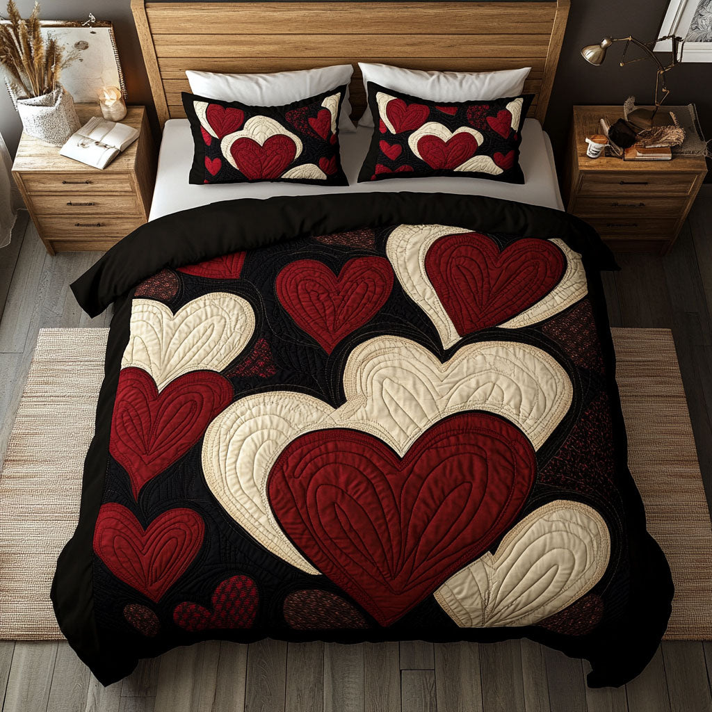 Red And White Heart WY0502030CL Duvet Cover Set