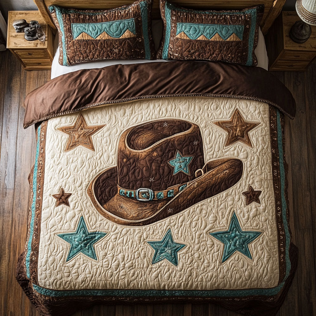 Cowboy Hat WX2702009CL Quilted Bedding Set
