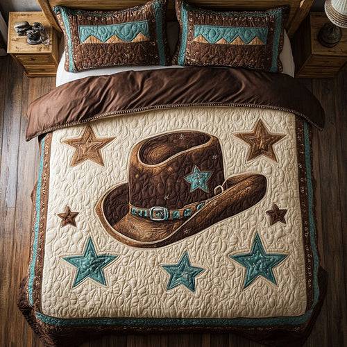 Cowboy Hat WX2702009CL Quilted Bedding Set