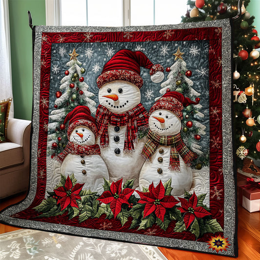 Santa Snowman WY2711045CL Quilt Blanket