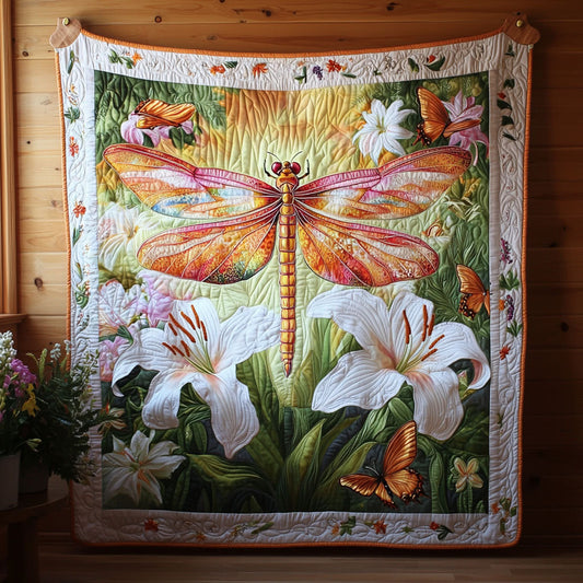 Dragonfly Lily CW1407018CL Quilt Blanket