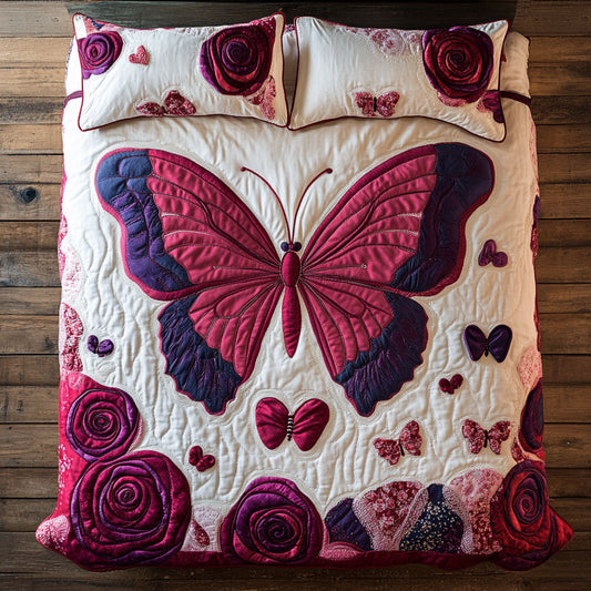 Butterfly Embrace WJ1702023CL Quilted Bedding Set