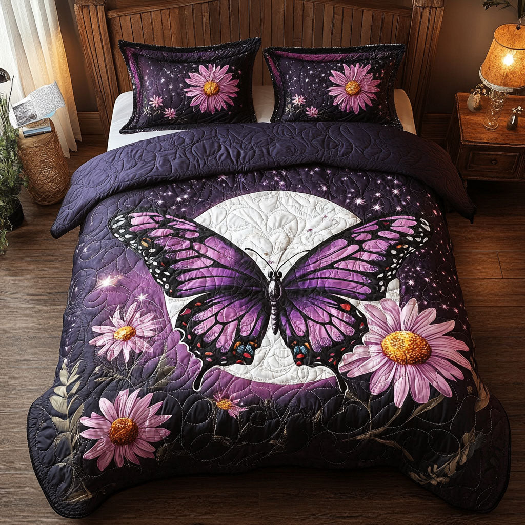 Butterfly Flower WT2702012CL Quilted Bedding Set