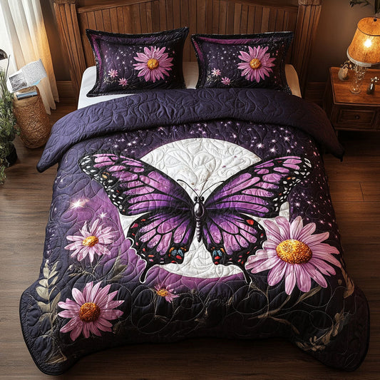 Butterfly Flower WT2702012CL Quilted Bedding Set
