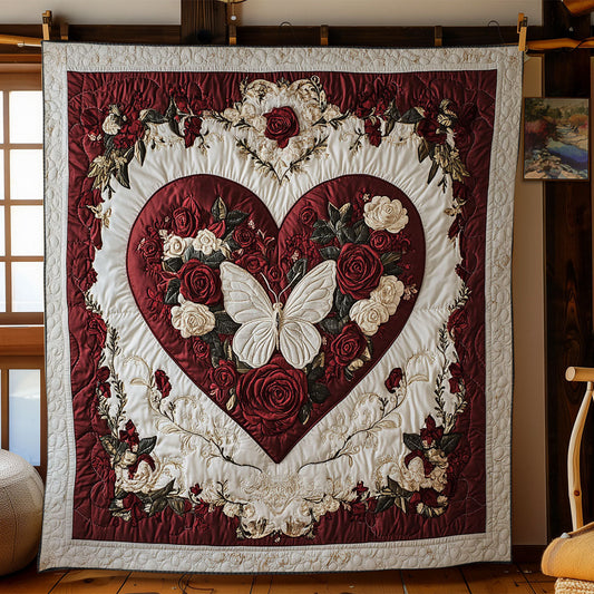 Butterfly In Heart WY1202082CL Quilt Blanket