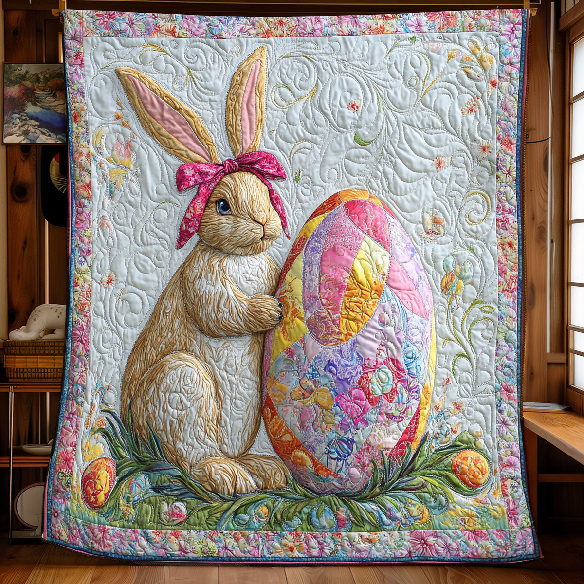 Bunny’s Easter XB2702025CL Quilt Blanket