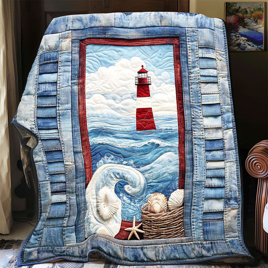 Beach Lighthouse WP0201005CL Quilt Blanket