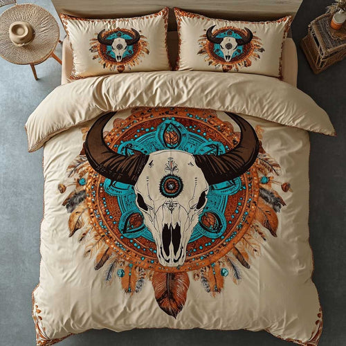 Tribal Buffalo Skull WN1202026CL Quilted Bedding Set
