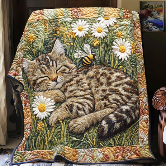 Lazy Meadow Cat YR0301030CL Quilt Blanket
