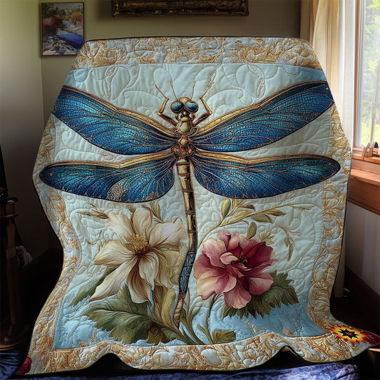 Royal Blue Dragonfly WY1012046CL Quilt Blanket