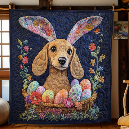 Dachshund Easter Basket WN1501004CL Quilt Blanket