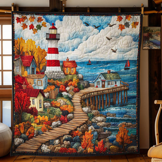 Autumn Lighthouse WN0502013CL Quilt Blanket