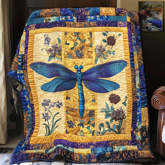 Blue Dragonfly WX0601005CL Quilt Blanket