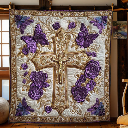 Heavenly Cross WN1202049CL Quilt Blanket