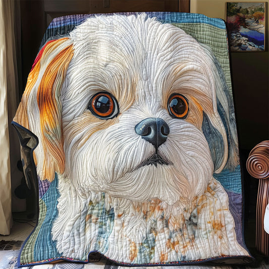 Adorable Shih Tzu WX0303059CL Quilt Blanket