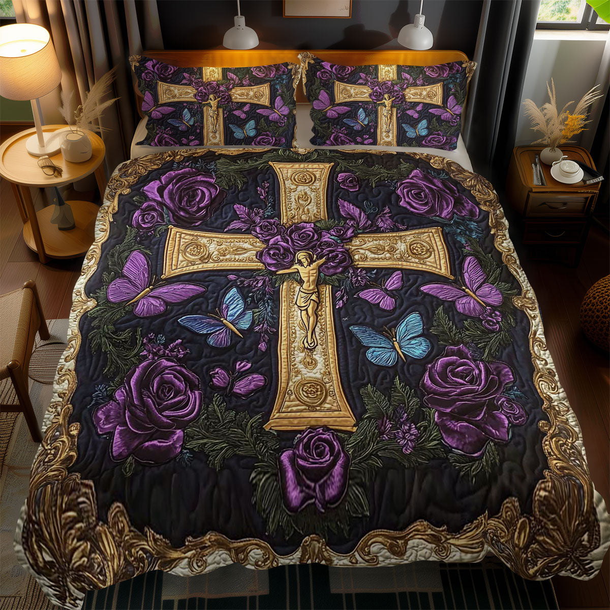Graceful Cross WN1202070CL Quilted Bedding Set