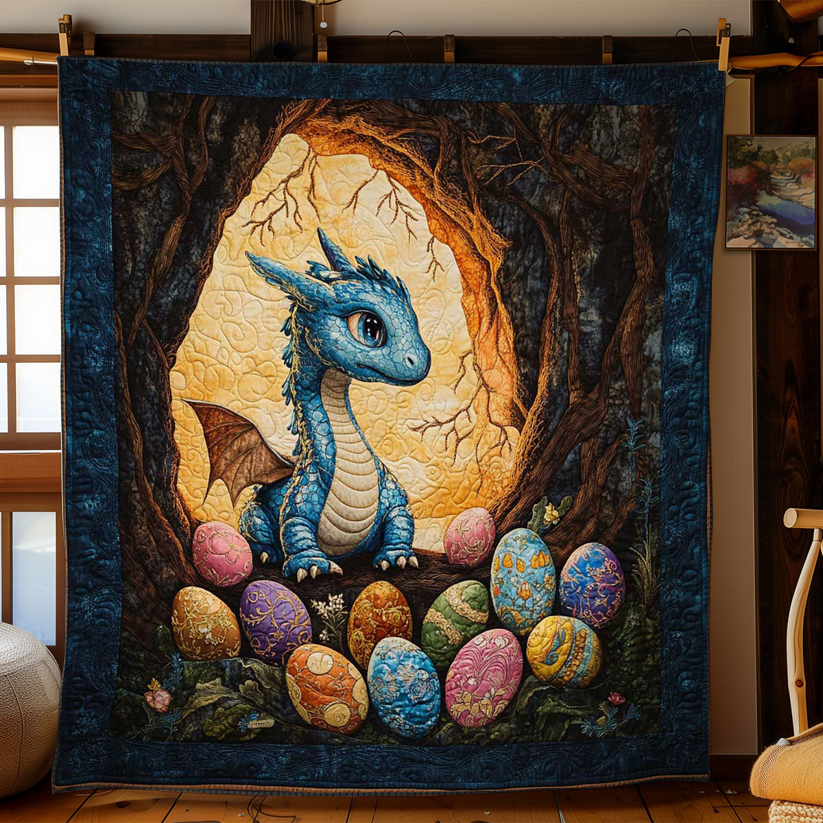 Dragon? Easter Nest WN1501029CL Quilt Blanket
