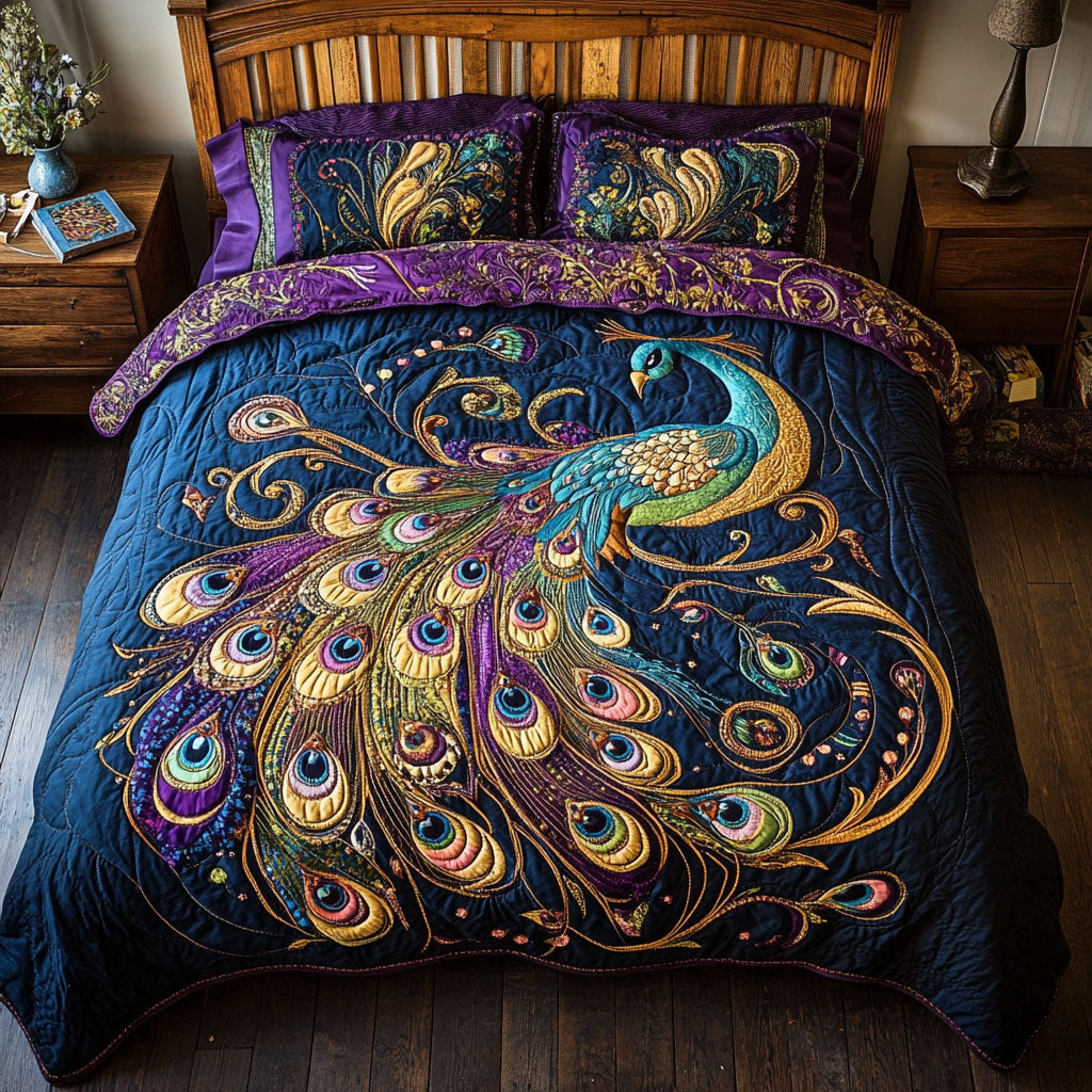 Beautiful Peacock WY0802008CL Duvet Cover Set