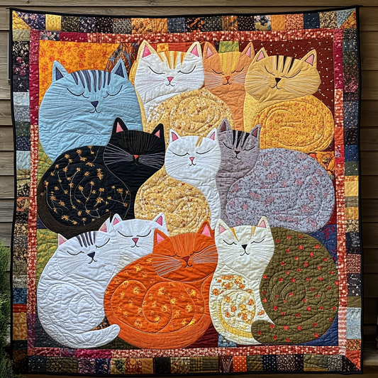 Snuggly Cats WG2509008CL Quilt Blanket