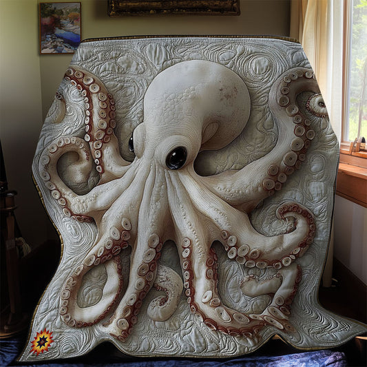 White Octopus WY1012057CL Quilt Blanket
