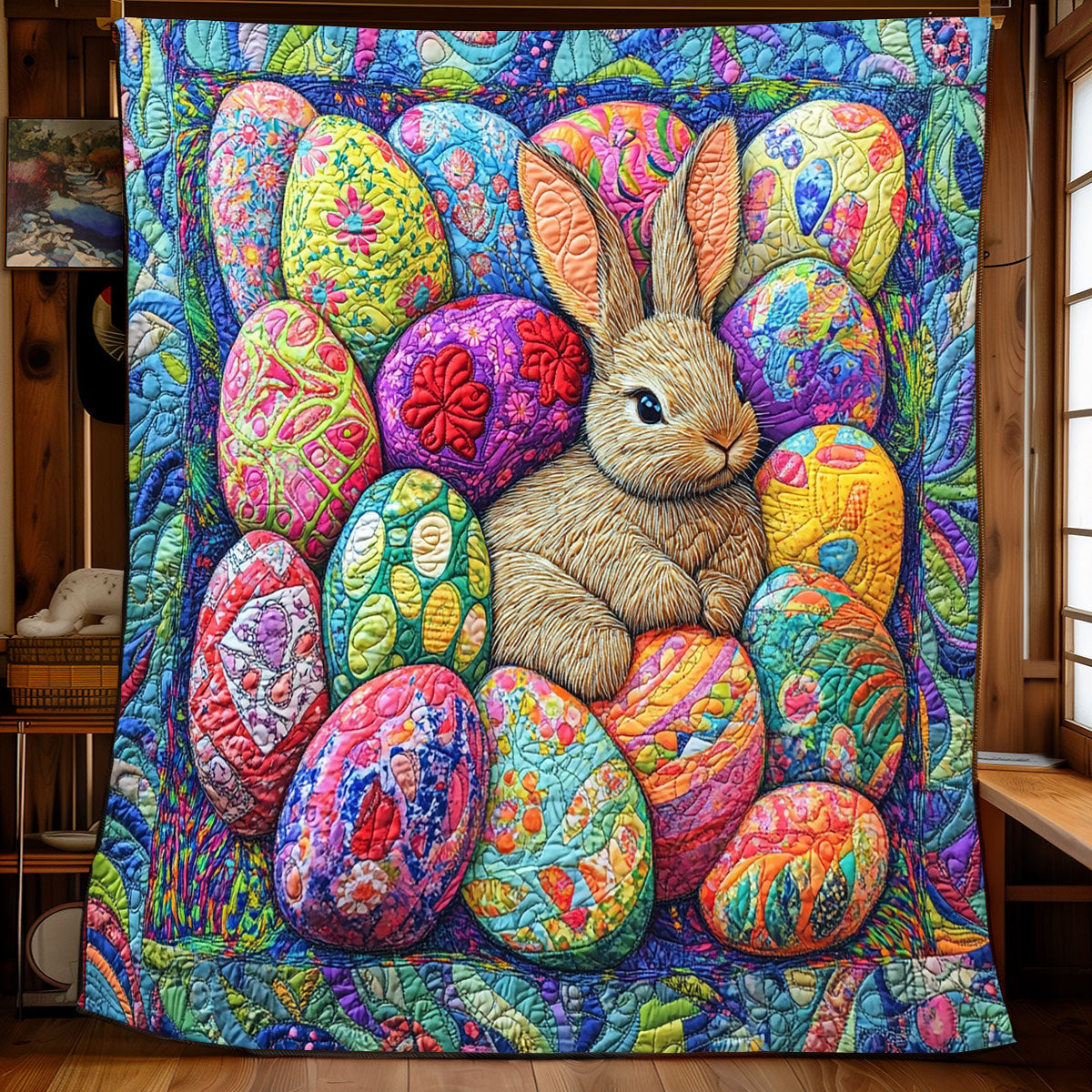 Bunny & Easter Nest XB2702002CL Quilt Blanket