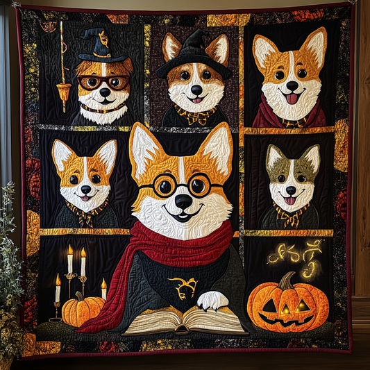 Corgi’s Wizard Book WN2409011CL Quilt Blanket
