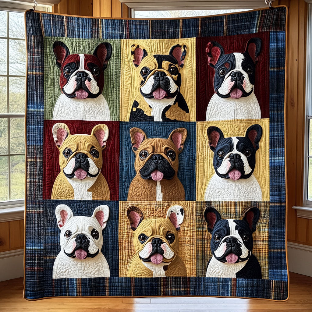 The Frenchie Nine CP1305047CL Quilt Blanket