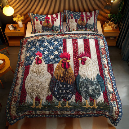 Liberty Rooster WN1002068CL Quilted Bedding Set