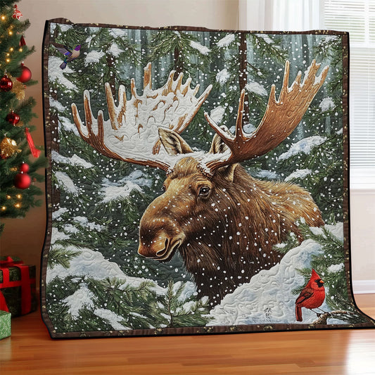 Snow Moose WY2011013CL Quilt Blanket