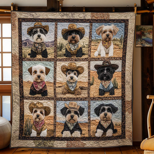 Buckaroo Schnauzer WN0901008CL Quilt Blanket