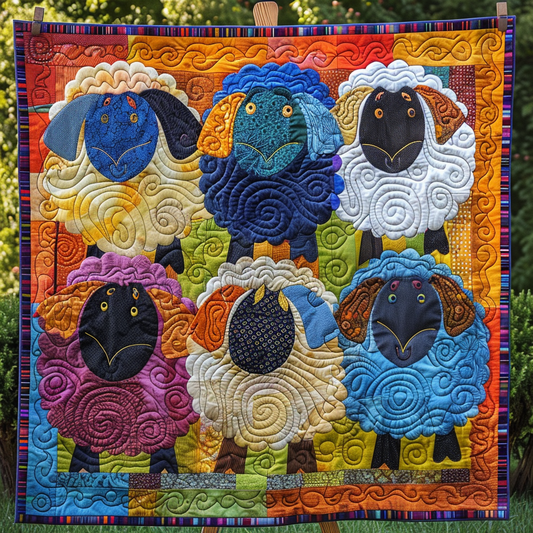 Colorful Sheep YR0301036CL Quilt Blanket